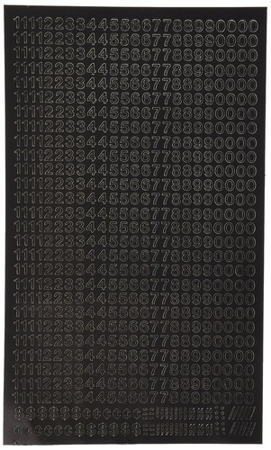 Chartpak vinyl numbers - chartpak, 1/4"